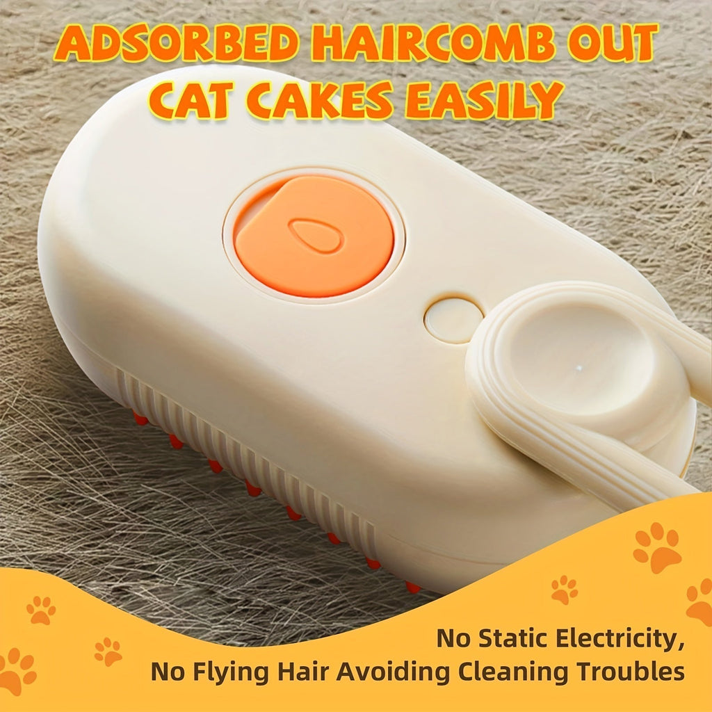 3-In-1 Rechargeable Steam Pet Brush